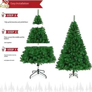 شجرة عيد الميلاد الاصطناعية الجديدة لعام 2026 بطول 7 أقدام من البلاستيك PVC بسعر منخفض، ديكور للعطلات، زينة للمنزل والفنادق ومراكز التسوق، شجرة عيد الميلاد من البلاستيك PVC - Product Image 6