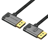 Câble vidéo DP 1.4 mâle-mâle, résolution 8K 60Hz, cordon tressé pour ordinateur, home cinéma et projecteur