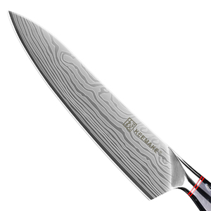 KEEMAKE-Cuchillo de chef de acero inoxidable de 8 pulgadas, diseño de Damasco, cocina japonesa, cuchillo para cortar carne y verduras con mango de resina - Product Image 2