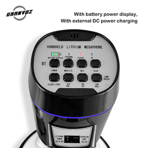 Mégaphone portable rechargeable 50W avec alarme, haut-parleur BT/Aux, portée vocale de 1000 m - Product Image 5