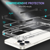 Coque de téléphone en TPU acrylique 3 en 1 pour iPhone 13 Pro, 14 Plus, 12, 11 Pro Max, 6, 7, 8 Plus, XS, lignes colorées