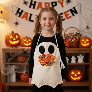 Sac à bonbons fantôme mignon <span class=keywords><strong>pour</strong></span> Halloween, en toile de polyester, sac de truc ou de treat <span class=keywords><strong>pour</strong></span> la <span class=keywords><strong>d</strong></span>écoration de fête des enfants - Product Image 1