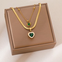 Chaîne multicouche en plaqué or PVD Offre Spéciale Collier d'amour en forme de cœur Pendentif étoile papillon Collier en acier inoxydable avec perle et diamant