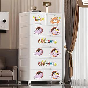 Juego de Muebles Infantiles con Diseño de Dibujos Animados, Armario de Almacenamiento, Armario de Plástico <span class=keywords><strong>para</strong></span> <span class=keywords><strong>Ropa</strong></span> - Product Image 3
