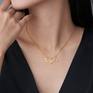 Collar Personalizado de Acero Inoxidable con Letras Griegas para Hermandad, Idea de Regalo para Cumpleaños, Graduación, Día de la Bid, Regalo para Hermanas Mayores y Menores - Product Image 5