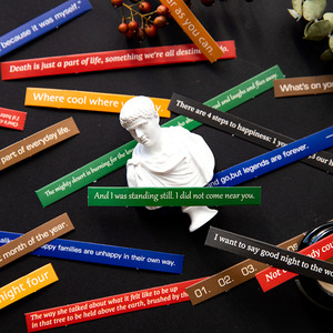 100 pezzi/pacco pacchetto di adesivi di testo lungo Record frammento serie Retro fai da te Notebook materiale decorazione Collage 6 modelli - Product Image 2