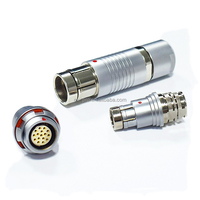 Conectores EX-PRO IP68 Impermeables de 4 Pines Macho/Hembra Tipo F, Compatibles con F-Typ S102A de 2-9 Pines, Carcasa de Latón Cromado -45C