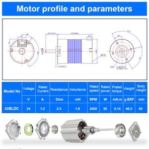 RB 42 57bldc 24V 3000W BLDC <span class=keywords><strong>Motor</strong></span> de CC sin escobillas para <span class=keywords><strong>Motor</strong></span> de engranaje de motocicleta 72v <span class=keywords><strong>Motor</strong></span> sin escobillas - Product Image 4
