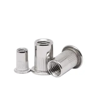 Tuerca remachable/Rivnut, insertos roscados de cabeza plana, tuerca de 1/4, 5/16, 3/8, cabeza avellanada M5, M6, M8, tuerca remachable ciega, <span class=keywords><strong>tornillo</strong></span> para madera - Product Image 1