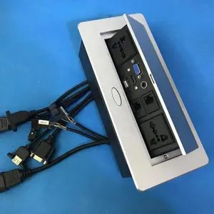 Konferans masası Bağlantı Kutusu Multimedya Masaüstü Gizli açılır soket Çıkışı/açılır soket Kutusu Ile 3.5 Ses Oval Şekil - Product Image 2