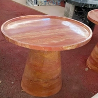 Table basse contemporaine durable en crème, meuble TV d'hôtel, petite table d'appoint, plateau en marbre d'oxyde de magnésium, mobilier de maison, utilisation en café
