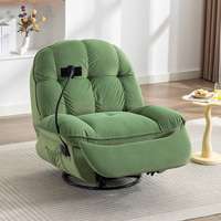 Offre Spéciale salon loisirs relax confortable doux pivotant simple tissu inclinable canapé chaise avec support de téléphone portable