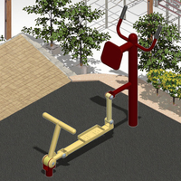Equipo de ejercicio al aire libre de acero duradero Equipo de ejercicio de gimnasio al aire libre certificado TUV para adultos para parques y jardines