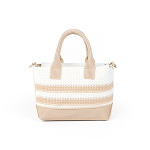 Borsa Tote da Donna Color <span class=keywords><strong>Cammello</strong></span> per Vacanze al Mare, Lavorata a Maglia con Chiusura a Cerniera, Portatile, Stile Vintage, Realizzata in Poliestere - Product Image 1