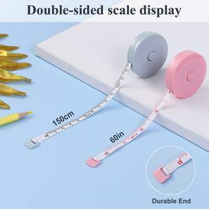 Ruban à mesurer rétractable double face souple de 60 pouces, porte-clés, ABS/PVC, logo personnalisé, couleur personnalisée, promotionnel, mesure corporelle - Product Image 3