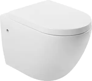 Empolo Sanitary Ware Hotel Bathroom Wc White Ceramic Round Tankless Wall Mounted Hung Wallmout Hanging Hang Toilet Bowl