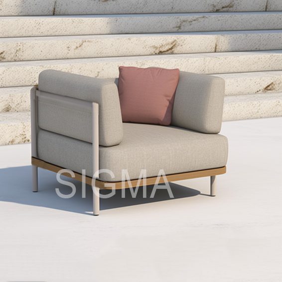 High Quality Outdoor Garden Furniture Outdoor Sofa  Waterproof Cast Aluminum Patio Sofa