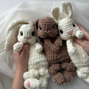 Handmade <span class=keywords><strong>Crochet</strong></span> <span class=keywords><strong>Bunny</strong></span> sang trọng mô hình gối Dễ Thương Thỏ Amigurumi đan hướng dẫn mềm Thú nhồi bông gối trang trí nhà Quà Tặng - Product Image 6