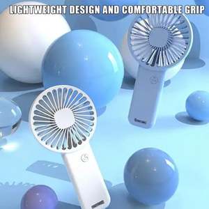 Factory 2025 Mini Portable USB Rechargeable Desk Fan 2024 New Coming Bladeless <b>Foldable</b> Wearable Mini Handfan Built-in Plastic - Product Image 5