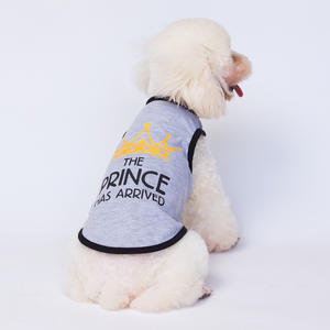Chemises pour chien Prince imprimées en coton, t-shirts sans manches pour garçon, chihuahua, bouledogue français, <span class=keywords><strong>teckel</strong></span> - Product Image 2