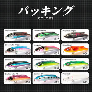 Leurre <span class=keywords><strong>de</strong></span> pêche Hunthouse GT Pencil 140mm 70g, pour la pêche à la traîne en eau salée, coulant, stickbait, wobbler, artificiel, truite, thon, bar - Product Image 4