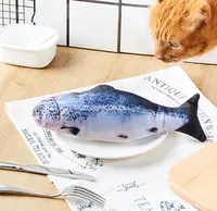 Jouet interactif en gros pour chat, rechargeable par USB, avec herbe à chat, poisson électronique mobile, pour chaton, personnalisable OEM
