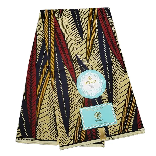 100% Katun Kualitas Tinggi Kain Cetak Lilin Afrika Tekstil Desain Afrika Ankara Pagne Batik Nigeria Kain Lilin Jahit Loincloth