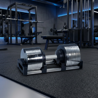 Haltères ajustables de 1 kg, chromés, poids libres, équipement de musculation pour la salle de sport