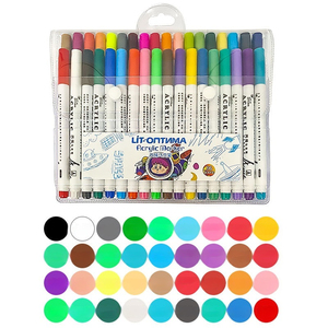 Art Supplies Organizer <strong>Washable</strong> Fabric <strong>Markers</strong> <strong>Washable</strong> Water Based Acrylic <strong>Marker</strong> Paint Graffiti <strong>Marker</strong> Large for Children