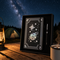 Carnet A5 à couverture rigide de haute qualité, motif phases de lune rêveuses, avec stylo, journal ciel étoilé, coffret cadeau, vente en gros - Meilleures ventes