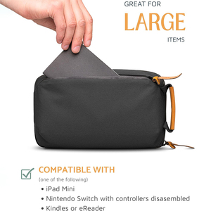 Organisateur de sac technologique, petite pochette pour appareils électroniques, étui de voyage haut de gamme en cuir pour câbles, cordons et chargeurs - Product Image 5