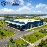 Almacén de Estructura de Acero Prefabricado, Panel Sándwich Aislado, Marca SYLY, Modelo Q355B/Q235B, Fácil Instalación en Sitio