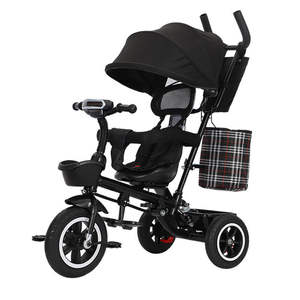 Vente en gros vélo <span class=keywords><strong>3</strong></span> roues pour enfants tricycle pour bébé tricycle siège à rotation de 4 en <span class=keywords><strong>1</strong></span> / <span class=keywords><strong>360</strong></span> degrés poussette tricycle pliable pour bébé - Product Image 1