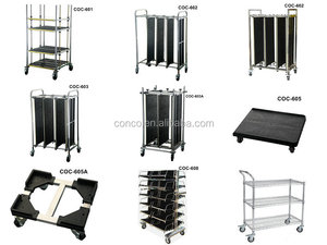 Chất lượng cao chống tĩnh điện ESD Xe đẩy giỏ hàng 660x445 mét thép nhựa gỗ cao su công nghiệp lưu trữ và Giao thông vận tải nền tảng - Product Image 6