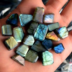 Pendentif en agate naturelle, perles, pierres précieuses émeraude, pierre à facettes ample, labradorite, vente en gros, pierres précieuses polies, vente en gros - Product Image 4