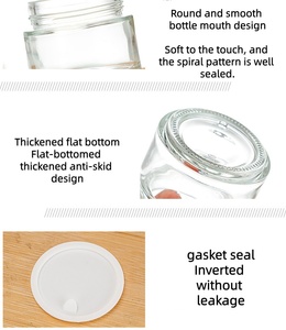 <span class=keywords><strong>Frosted</strong></span> lọ sang trọng cho mỹ phẩm sang Trọng Cơ Thể Bơ lọ thủy tinh chứa với nắp tre cho mặt Kem lọ bằng gỗ nắp - Product Image 4