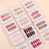 NUEVAS Uñas Postizas Hechas a Mano de Alta Calidad a Precio de Mayoreo con Pegamento, OEM, ODM, Marca Privada, Uñas Artificiales