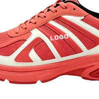 Sneakers de course rétro unisexes entièrement personnalisables, dessus en mesh respirant, couleur contrastée, amortissement des chocs, lacets, chaussures de sport été-printemps