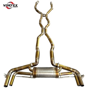 ระบบท่อไอเสียแบบ Catback วัสดุไทเทเนียมอัลลอยด์เคลือบทองคำ รุ่น Vortex High-Performance Racing พร้อมวาล์วควบคุมเสียง สำหรับรถยนต์ Mercedes Benz GLE 63S 5.5L - Product Image 1