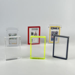 RAY YI Acrylique de musée personnalisé de qualité UV <span class=keywords><strong>pokemon</strong></span> PSAed Card Graded transparent Vitrine pour Bgs Tcg Mtg Sport - Product Image 5