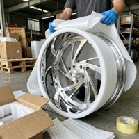 Jantes forgées polies à deux pièces, design multi-rayons découpés, 20-26 pouces, jantes en alliage d'aluminium personnalisées pour camion et lowrider