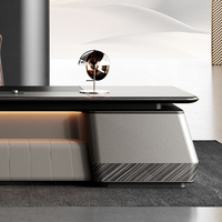 Ensemble bureau et chaise de direction Boss, mobilier de bureau moderne et minimaliste, bureau d'ordinateur commercial