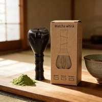 Fouet à Matcha Japonais en Résine Plastique PP de Qualité Alimentaire, Sans Mousse, avec Boîte Kraft – Idéal pour la Confection de Fouets à Thé (Chasen)