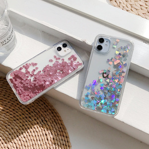 TENCHEN Luxus Clear Love Herz Pailletten Treibsand Telefon abdeckung Liquid Glitter Bling Handy hülle für Iphone 13 14 15 - Product Image 6