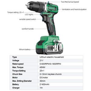 Ensemble d'outils électriques 5 en 1 marteau <span class=keywords><strong>scie</strong></span> <span class=keywords><strong>circulaire</strong></span> perceuse à percussion meuleuse d'angle Machine sans brosse avec étui rigide personnalisable OEM - Product Image 2