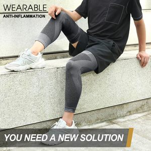 2025 Mới nén chân tay áo dài tay áo đầu gối siêu mỏng chân tay áo với Graphene ion truyền đầu gối chân hỗ trợ - Product Image 4