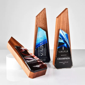Trophées en bois Plaques de récompenses Bois massif <span class=keywords><strong>personnalisé</strong></span> pour trophées et médailles en <span class=keywords><strong>marbre</strong></span> créatifs - Product Image 5