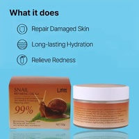 Crème Visage Anti-Âge au Collagène et à la Bave d'Escargot OEM/ODM, Acide Hyaluronique, Beurre de Karité, Crème Réparatrice pour Éclaircir et Hydrater