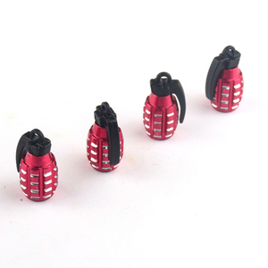 Bouchons de <span class=keywords><strong>valve</strong></span> de pneu en aluminium en forme de grenade, capuchons anti-poussière pour <span class=keywords><strong>valve</strong></span> Schrader à filetage 8V1 pour la modification de voitures, motos, camions et vélos - Product Image 6