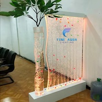 Écrans et cloisons de séparation pour la maison, design S, lumières LED populaires, mur de bulles d'eau en acrylique